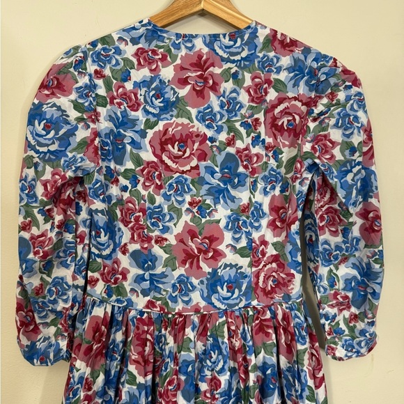 BATSHEVA LANE EMBROIDERED FLORAL PRINT COTTON POPLIN MAXI DRESS SIZE 0 - Picture 7 of 15